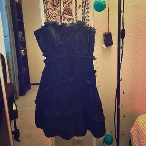 Anthropologie Renzo &Kai Blue Ruffled Mini Dress